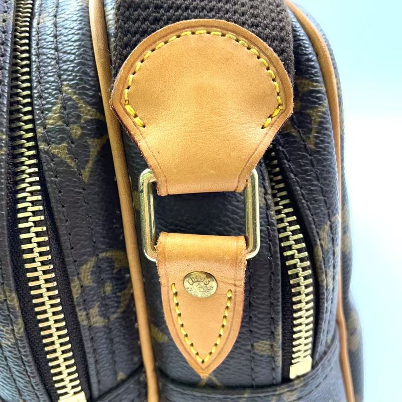 Louis Vuitton Reporter PM Monogram Leather × PVC Brown Shoulder Bag Gold M45254