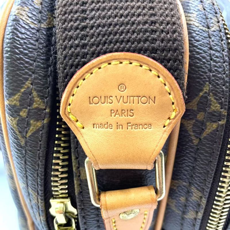 Louis Vuitton Reporter PM Monogram Leather × PVC Brown Shoulder Bag Gold M45254