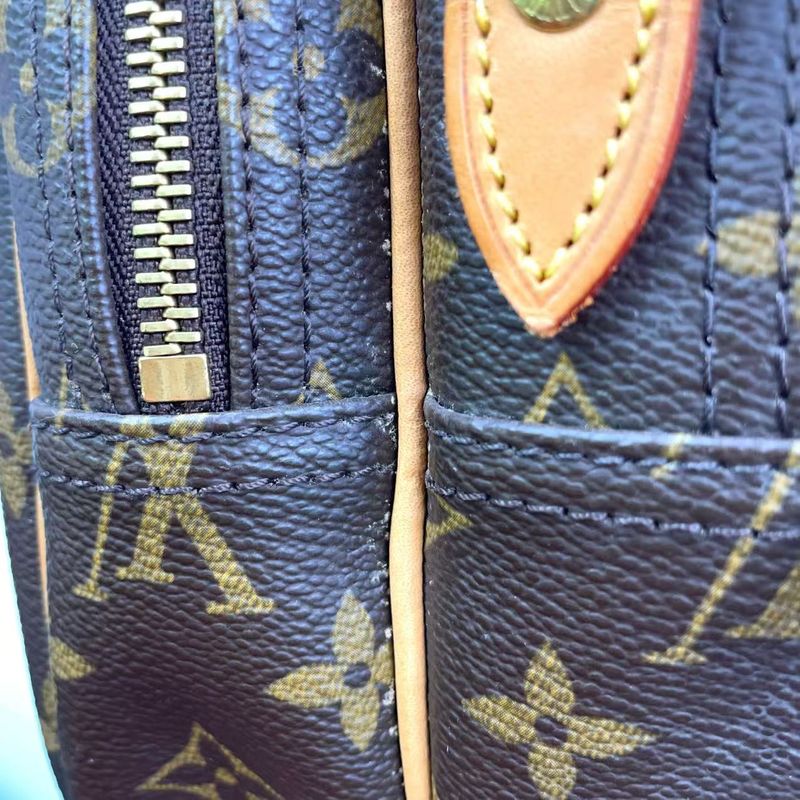 Louis Vuitton Reporter PM Monogram Leather × PVC Brown Shoulder Bag Gold M45254