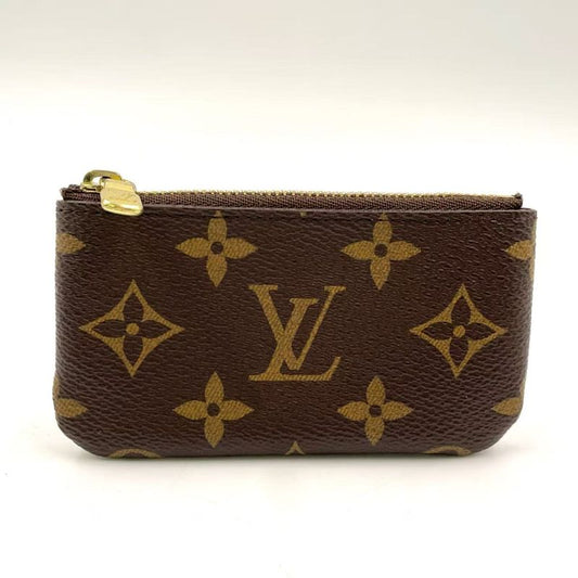 Louis Vuitton Pochette Cles Monogram PVC Brown Coin Case Gold M62650