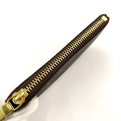 Louis Vuitton Pochette Cles Monogram PVC Brown Coin Case Gold M62650