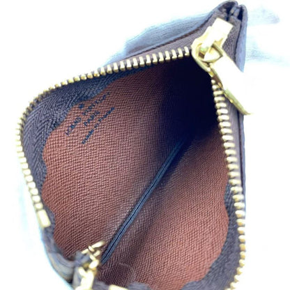 Louis Vuitton Pochette Cles Monogram PVC Brown Coin Case Gold M62650