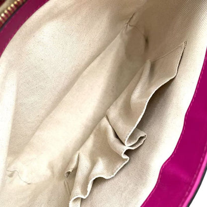 Gucci GG Supreme Enamel Leather Pink Tote Bag Gold 336776