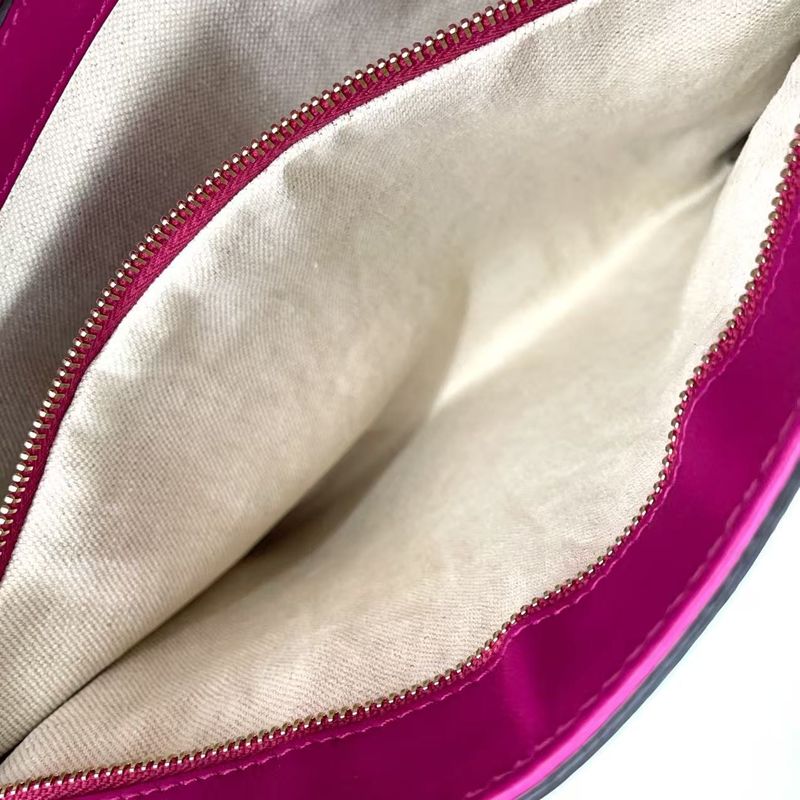 Gucci GG Supreme Enamel Leather Pink Tote Bag Gold 336776