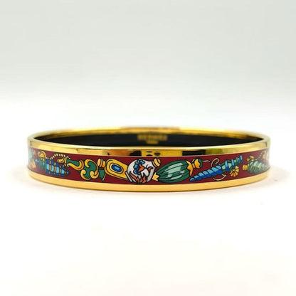 Hermes Enamel PM Metal Gold X Multicolor Bangle