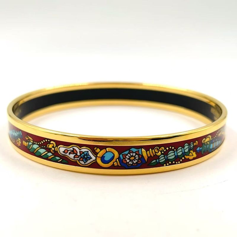 Hermes Enamel PM Metal Gold X Multicolor Bangle