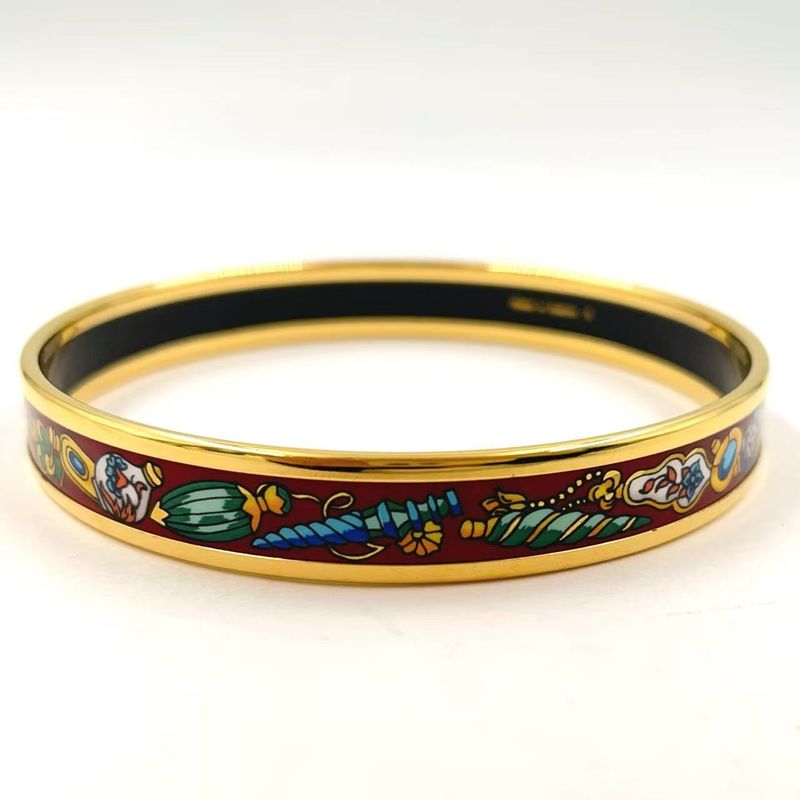 Hermes Enamel PM Metal Gold X Multicolor Bangle