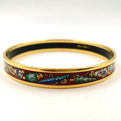 Hermes Enamel PM Metal Gold X Multicolor Bangle