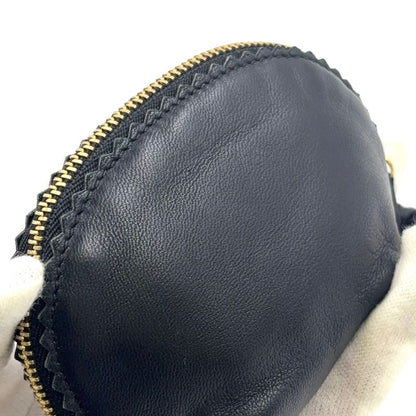 Loewe Anagram Nappa Coin Case Leather Black Pouch Gold
