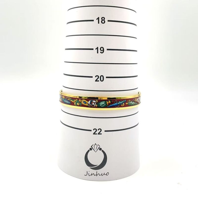 Hermes Enamel PM Metal Gold X Multicolor Bangle
