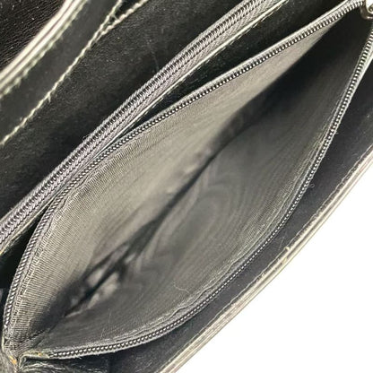 Celine Carriage Hardware Leather × Canvas Black One Shoulder Bag Gold