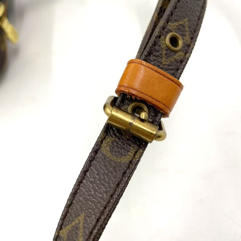 Louis Vuitton Amazon Monogram Leather × PVC Brown Shoulder Bag Gold M45236