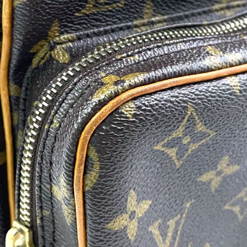 Louis Vuitton Amazon Monogram Leather × PVC Brown Shoulder Bag Gold M45236