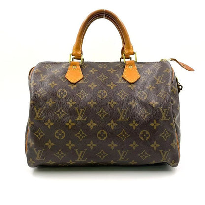 Louis Vuitton Speedy 30 Monogram Leather X PVC Brown Handbag Gold M41526