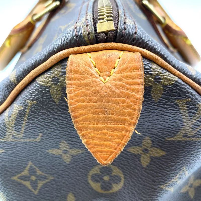Louis Vuitton Speedy 30 Monogram Leather X PVC Brown Handbag Gold M41526