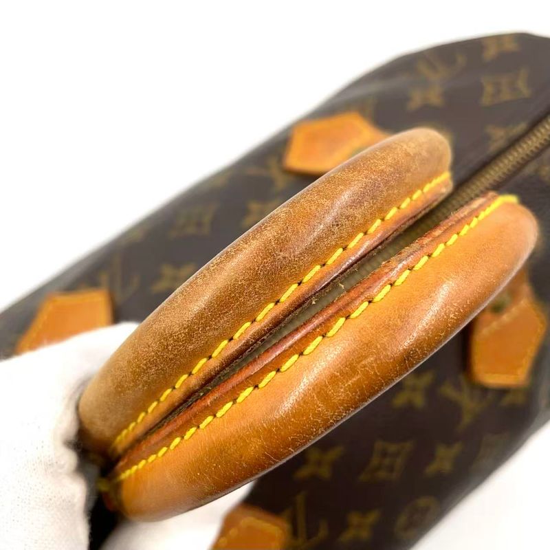 Louis Vuitton Speedy 30 Monogram Leather X PVC Brown Handbag Gold M41526