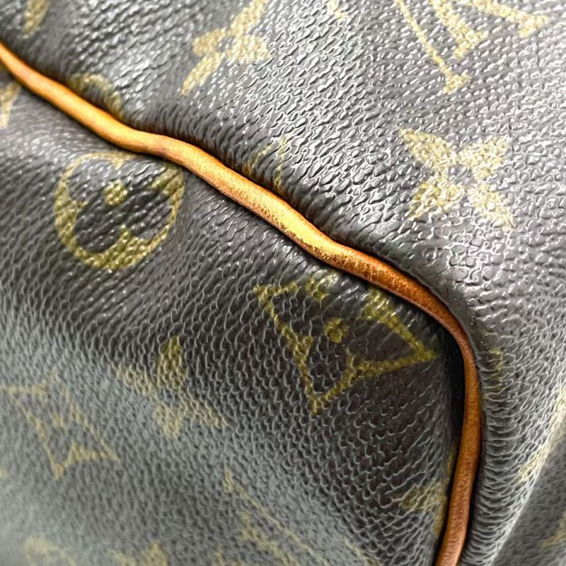 Louis Vuitton Speedy 30 Monogram Leather X PVC Brown Handbag Gold M41526