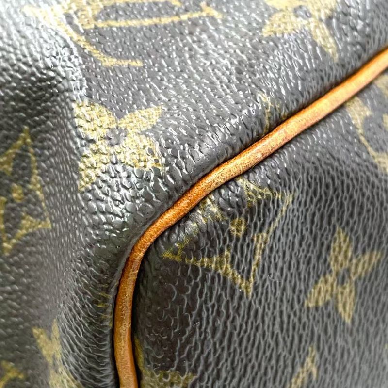 Louis Vuitton Speedy 30 Monogram Leather X PVC Brown Handbag Gold M41526