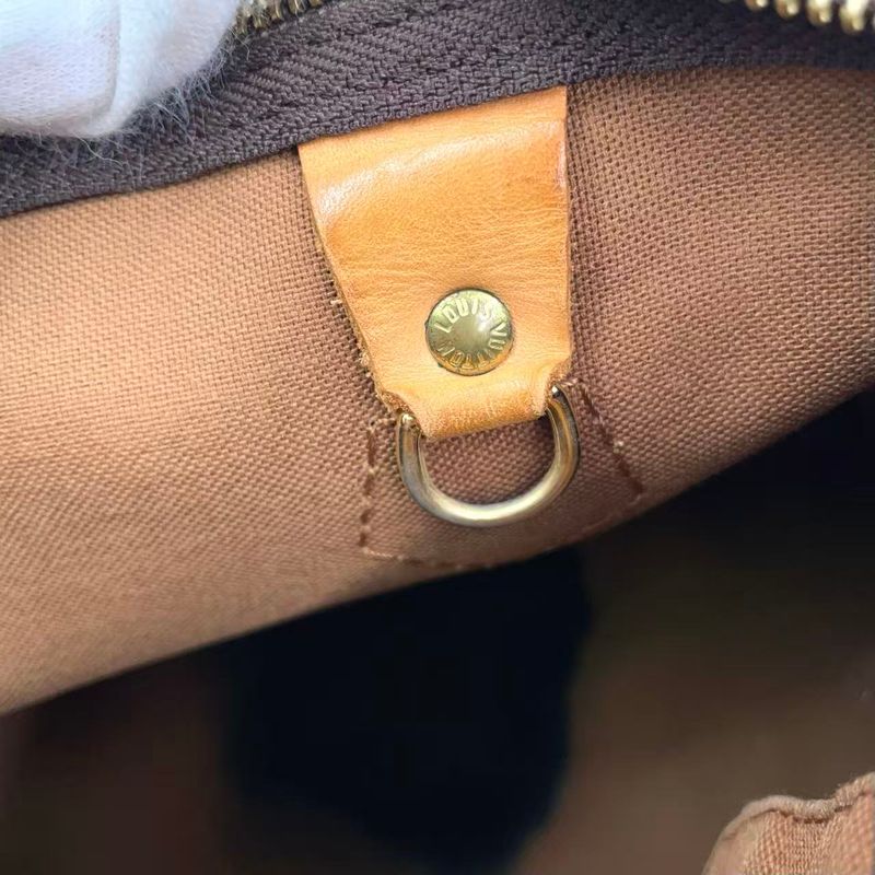 Louis Vuitton Speedy 30 Monogram Leather X PVC Brown Handbag Gold M41526