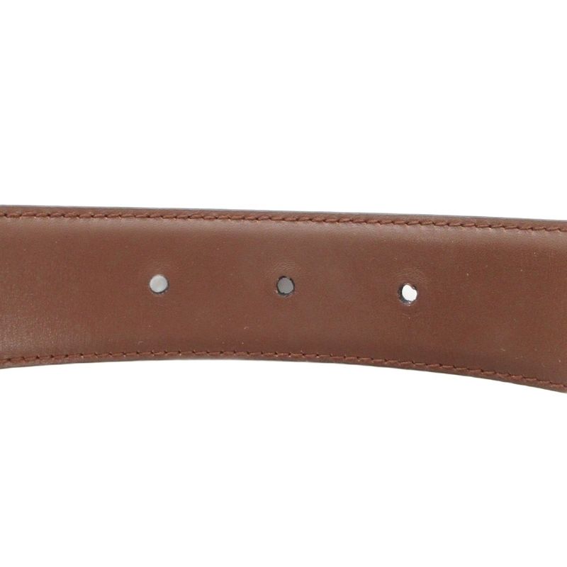 Gucci Leather Belt Interlocking GG Logo Buckle 110-44 Black Brown Js • Gy18