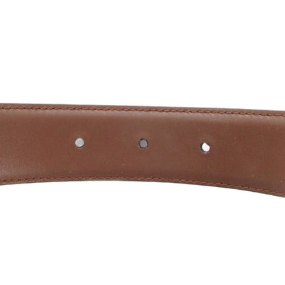 Gucci Leather Belt Interlocking GG Logo Buckle 110-44 Black Brown Js • Gy18