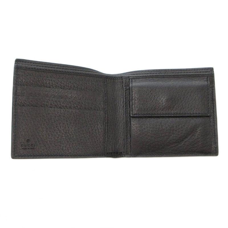 Gucci Off the Grid GG Canvas Bifold Wallet Logo Jacquard Leather Switch Blue