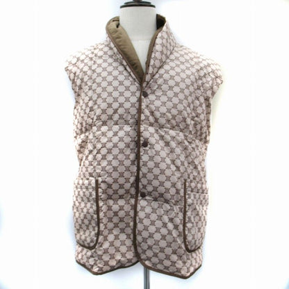 Celine × Nishikaw a Down Vest Jacket Mid Length Macadam Pattern Beige Sm18 • Gy18
