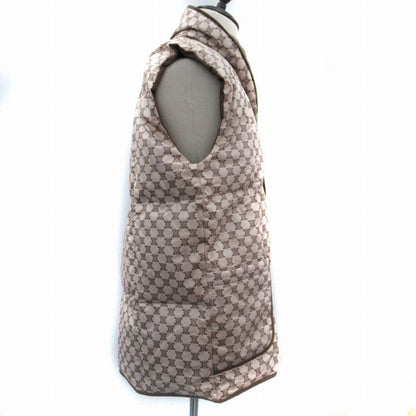 Celine × Nishikaw a Down Vest Jacket Mid Length Macadam Pattern Beige Sm18 • Gy18