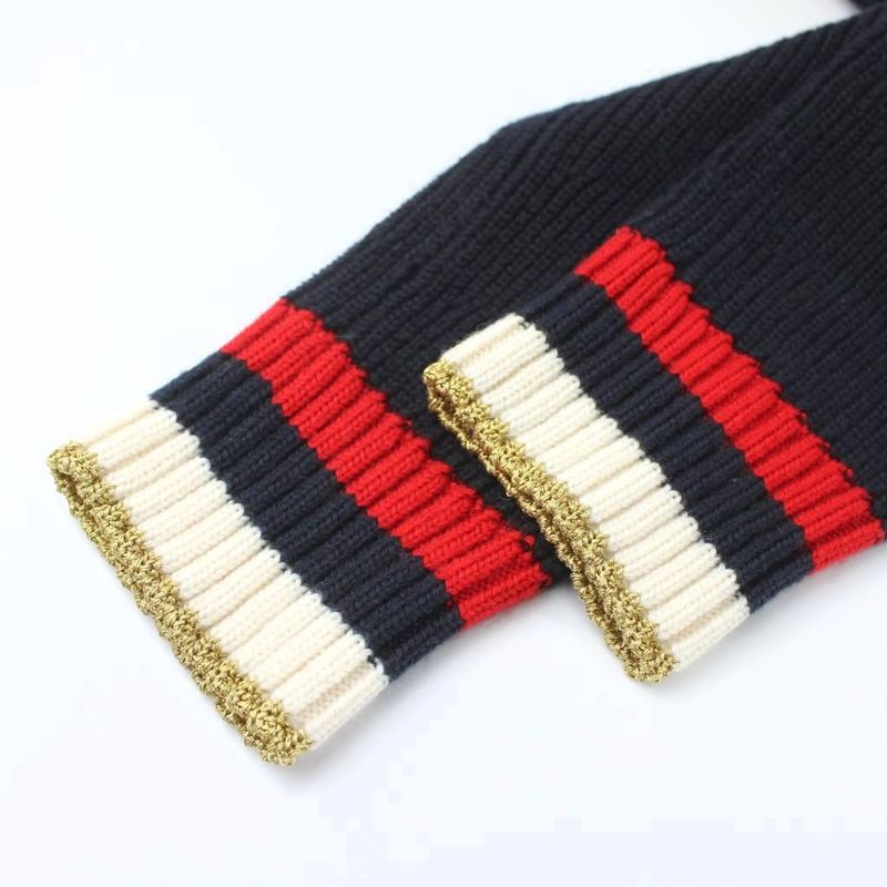 Gucci Loved Cardigan Knit Embroidery Navy Embroidery GG Pearl Button Pp • Gy40