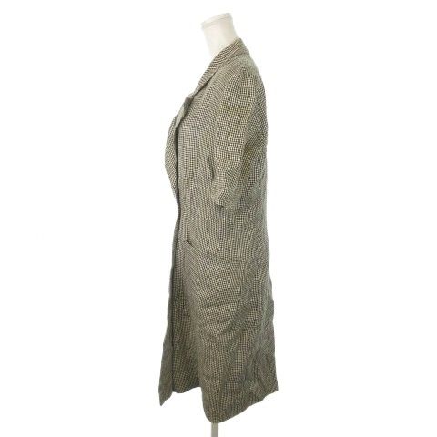 Christian Dior Coordonnees Long Jacket Tailor Collar Double Short Sleeve Check