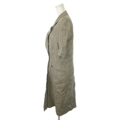 Christian Dior Coordonnees Long Jacket Tailor Collar Double Short Sleeve Check