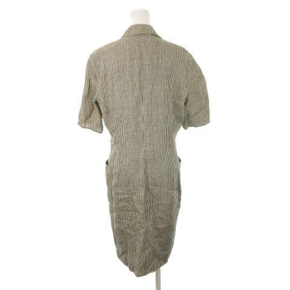 Christian Dior Coordonnees Long Jacket Tailor Collar Double Short Sleeve Check