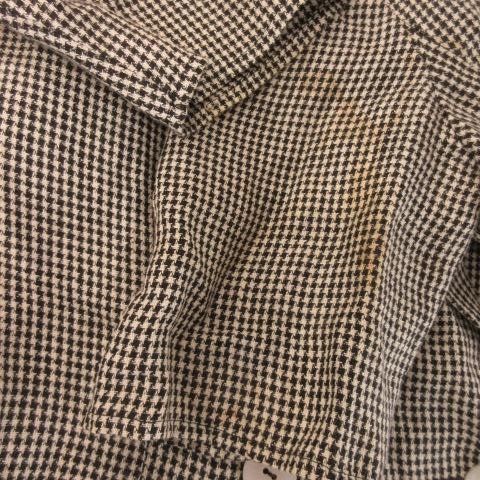 Christian Dior Coordonnees Long Jacket Tailor Collar Double Short Sleeve Check