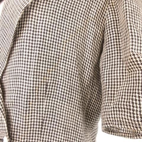 Christian Dior Coordonnees Long Jacket Tailor Collar Double Short Sleeve Check