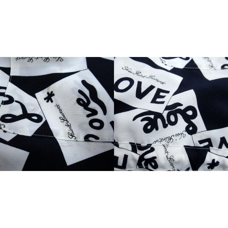 Yves Saint Laurent Blouse Shirt Long Sleeve Allover Pattern