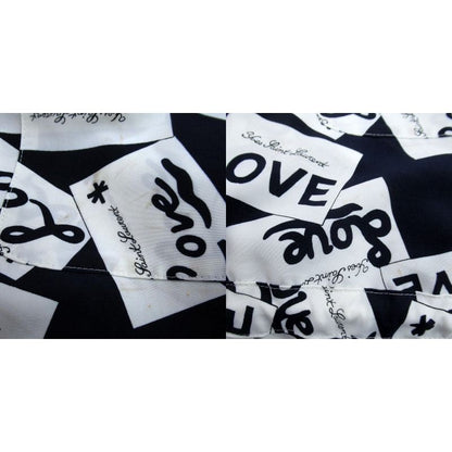 Yves Saint Laurent Blouse Shirt Long Sleeve Allover Pattern