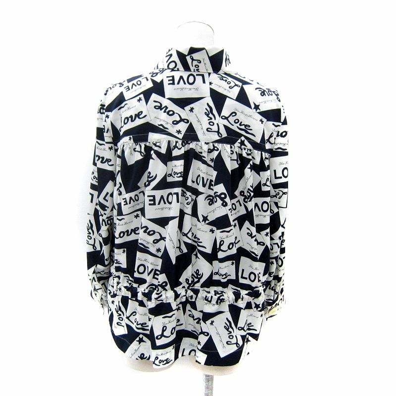 Yves Saint Laurent Blouse Shirt Long Sleeve Allover Pattern