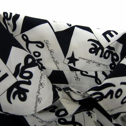 Yves Saint Laurent Blouse Shirt Long Sleeve Allover Pattern