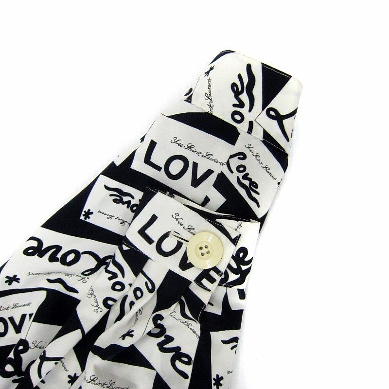 Yves Saint Laurent Blouse Shirt Long Sleeve Allover Pattern