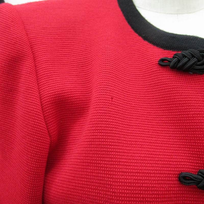 Yves Saint Laurent Setup Top and Bottom Collarless Jacket