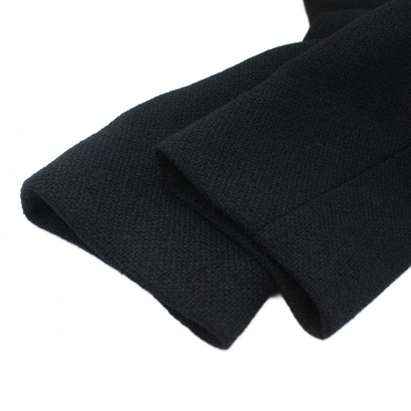 Gucci Tailored Jacket Short Length Wool 40 Black Two Buttons Gold Color Golden