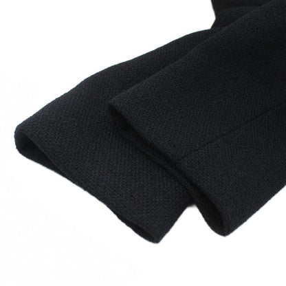 Gucci Tailored Jacket Short Length Wool 40 Black Two Buttons Gold Color Golden