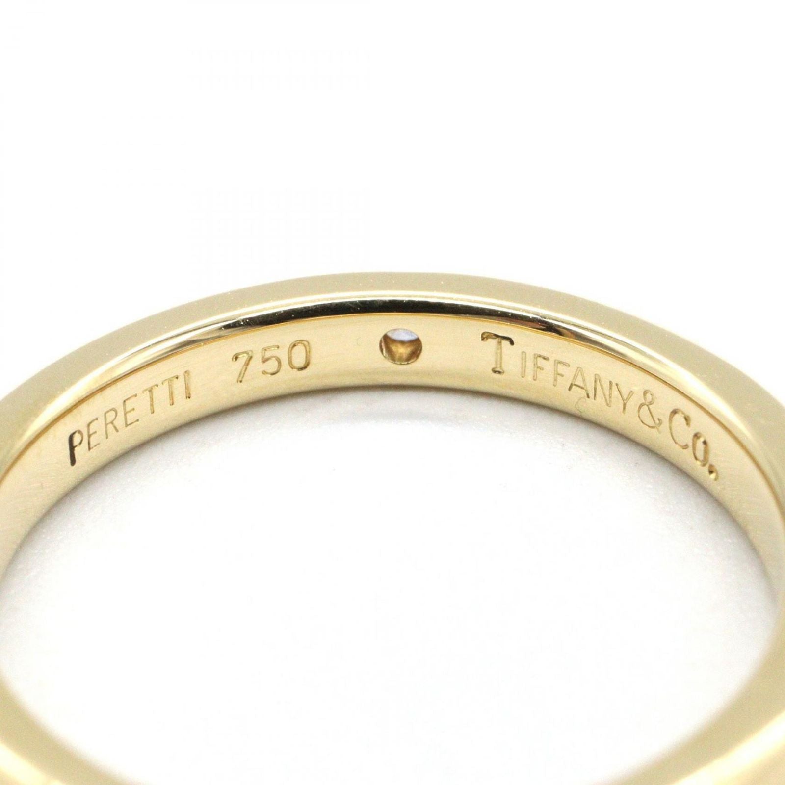 Tiffany＆co Ring Stacking Band 1pd Ring #9.5 K18 (yellow Gold)