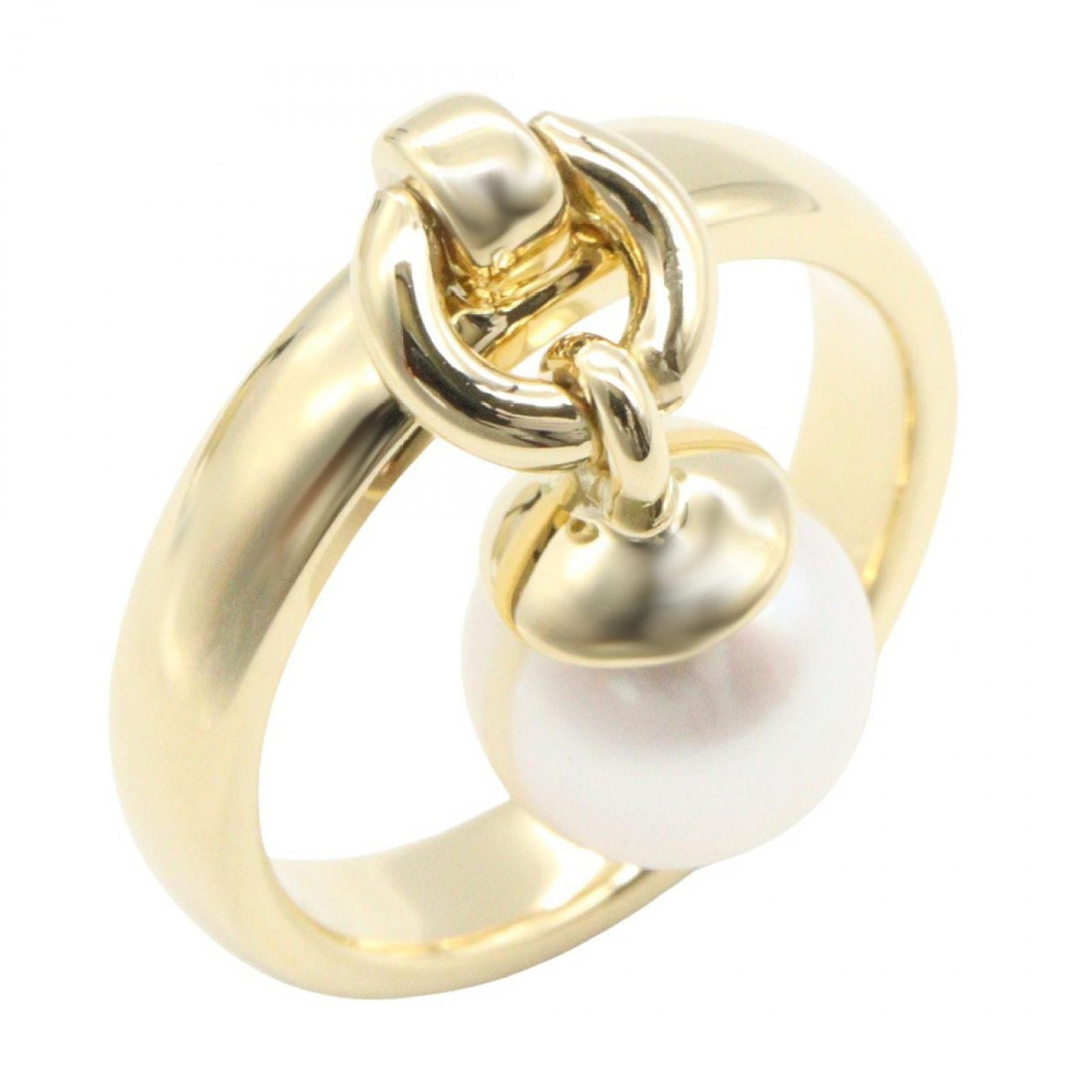 Tiffany＆co Ring Door Knocker Pearl Ring #10.5 K18 (yellow Gold)