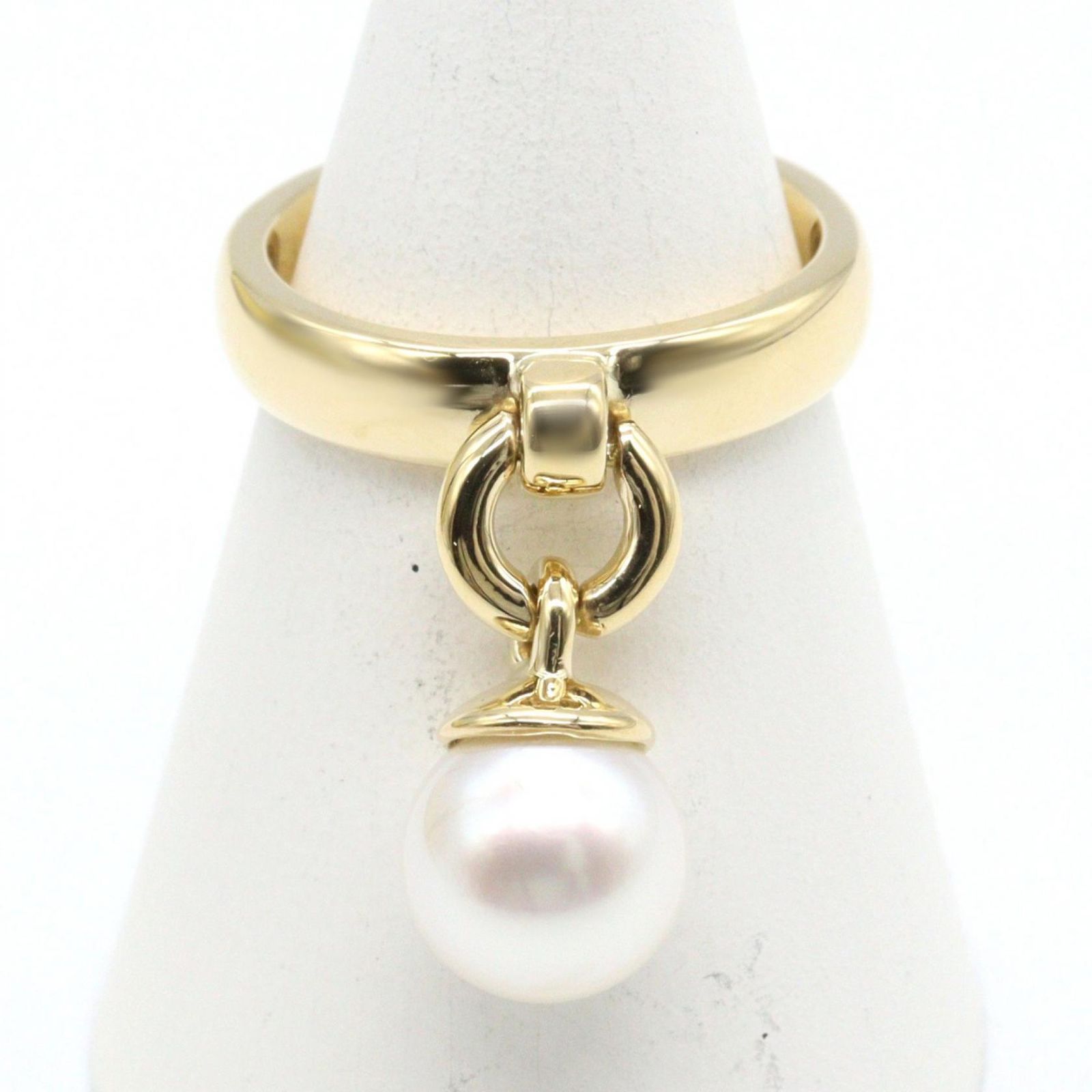 Tiffany＆co Ring Door Knocker Pearl Ring #10.5 K18 (yellow Gold)
