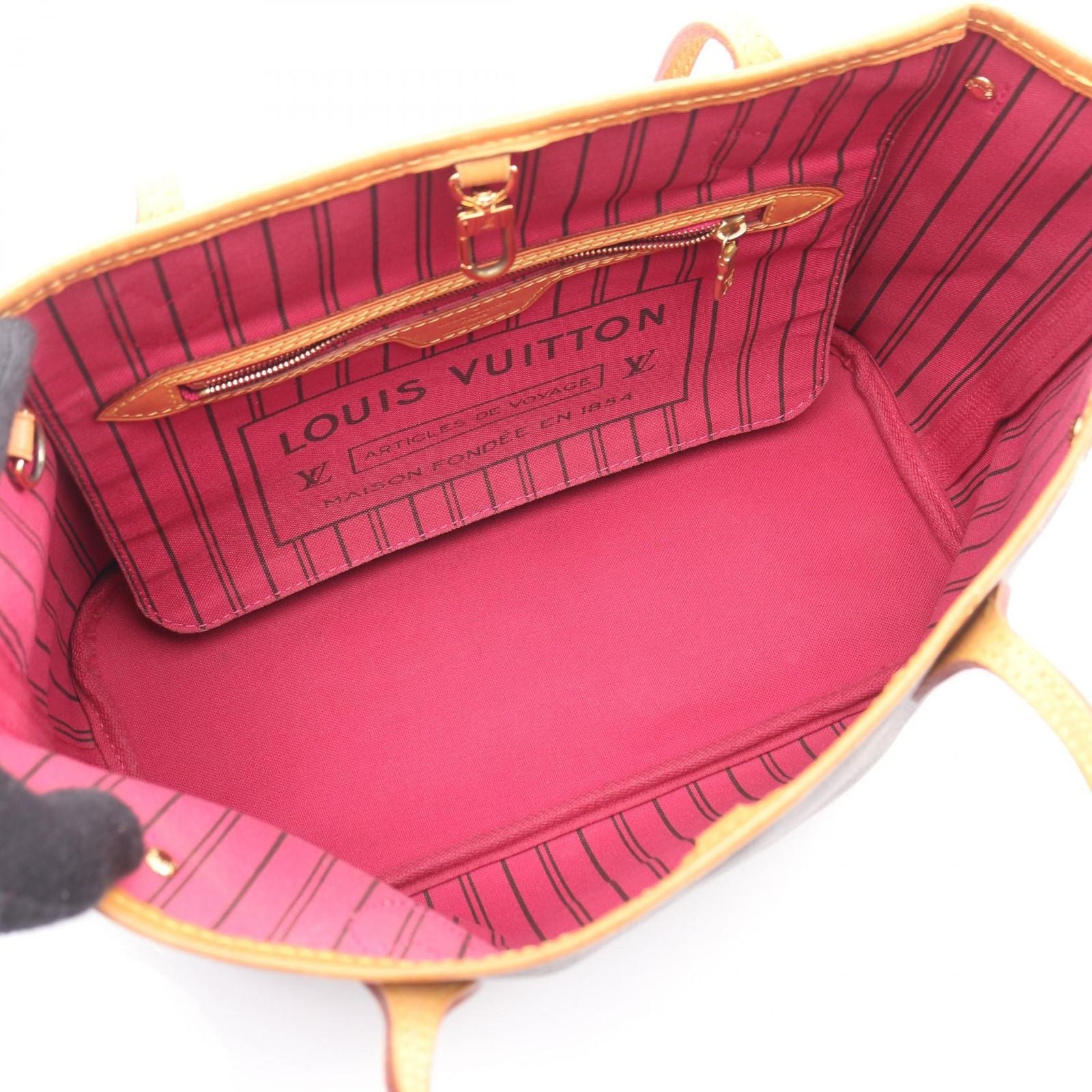 Louis Vuitton Tote Bag Neverfull PM M41245 Pivoine PVC Coated Canvas Leather