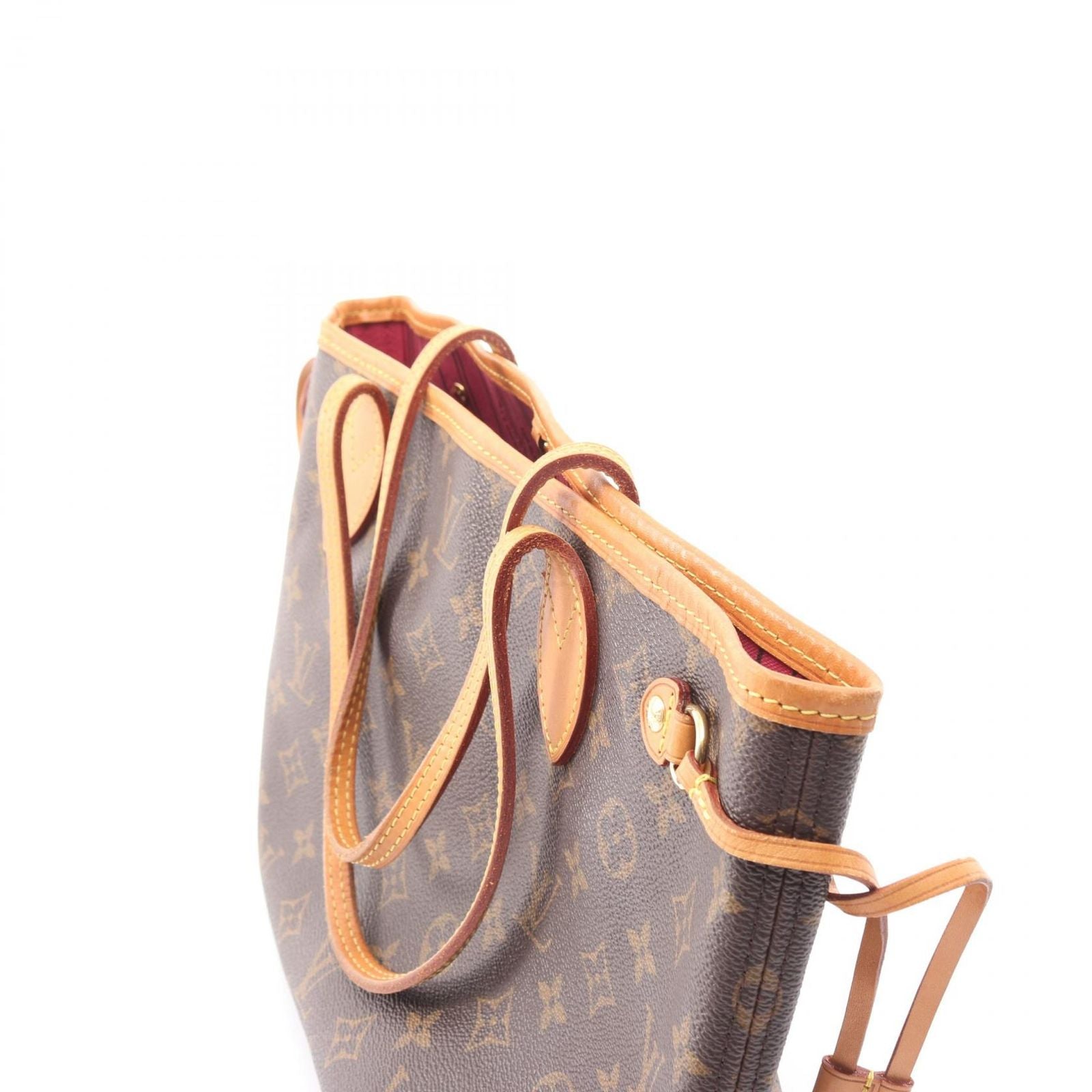 Louis Vuitton Tote Bag Neverfull PM M41245 Pivoine PVC Coated Canvas Leather