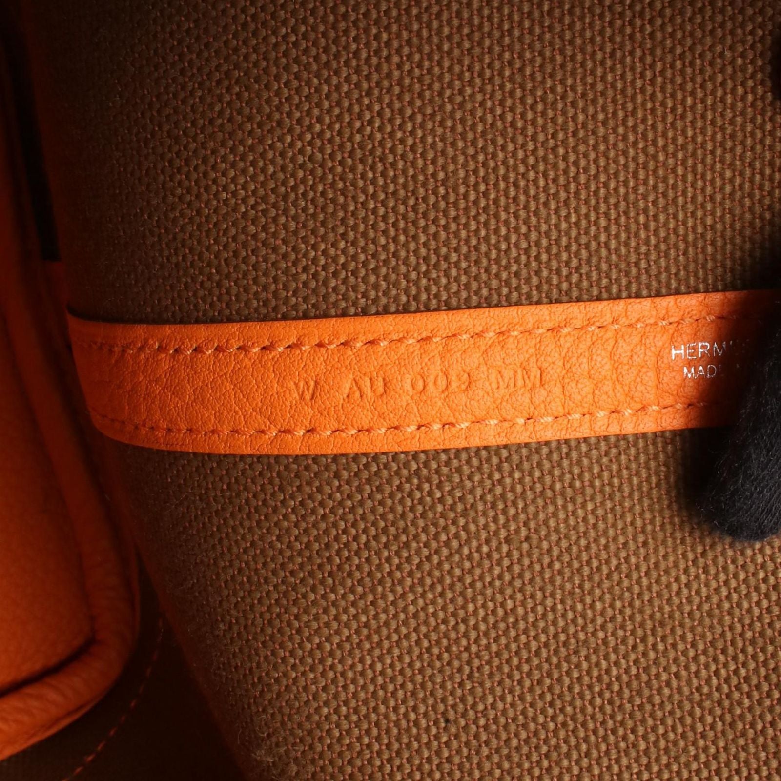 Hermes Tote Bag Garden Party TPM Alzan/orange Canvas Leather Garden Party