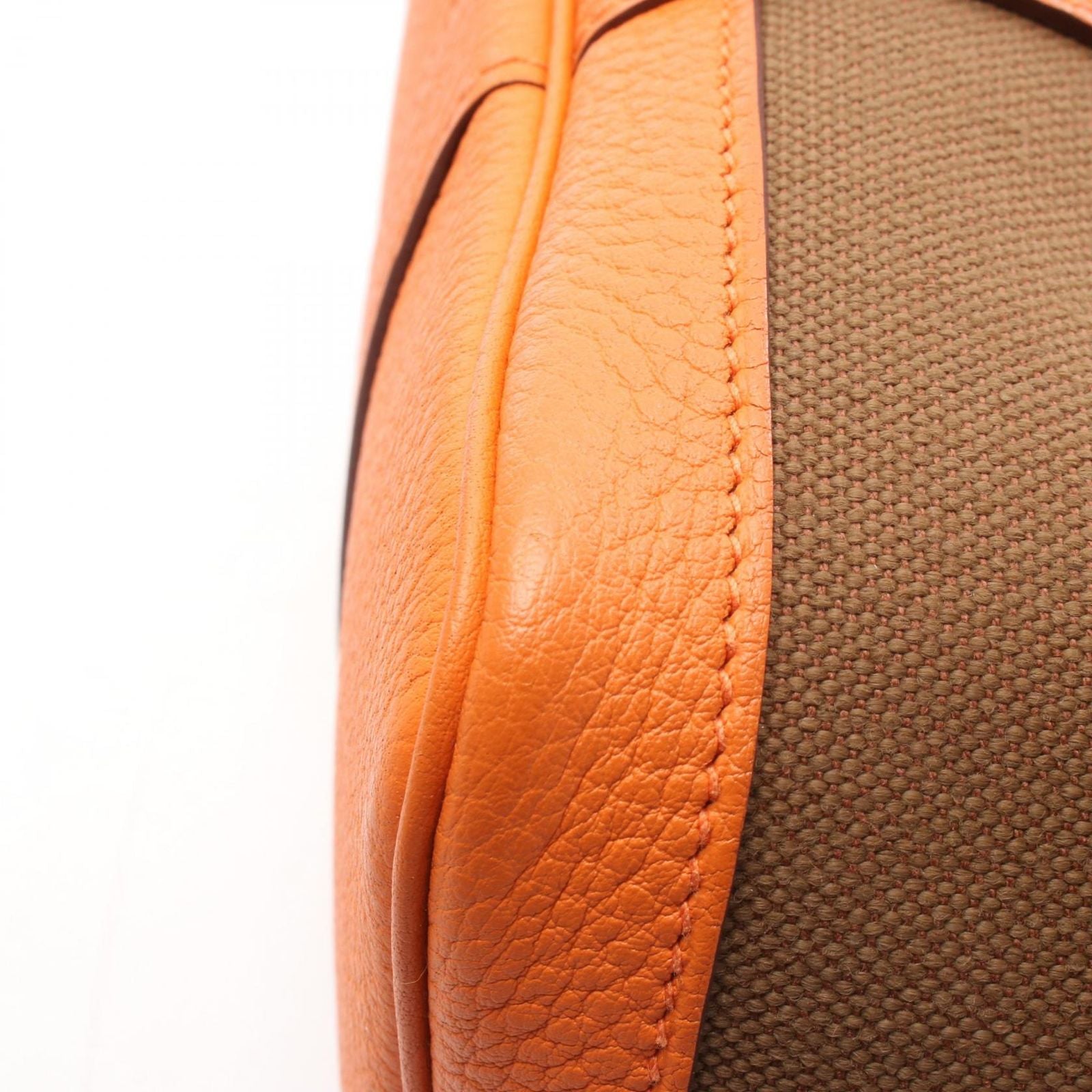 Hermes Tote Bag Garden Party TPM Alzan/orange Canvas Leather Garden Party