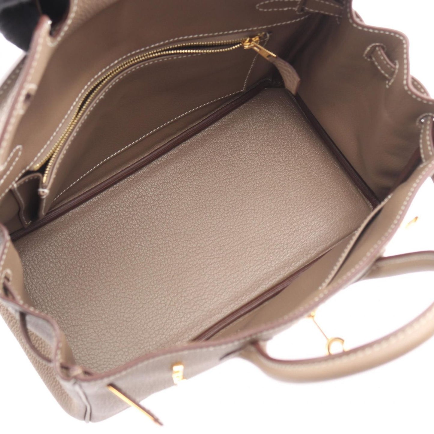 Hermes Handbag Birkin 25 Etoupe Leather Birkin 25 Etoupe Women's a